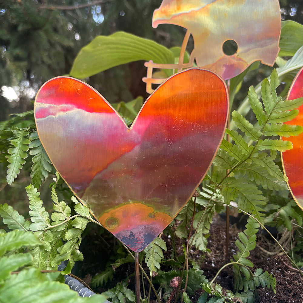 Natural Copper Garden and Porch Pot Stakes