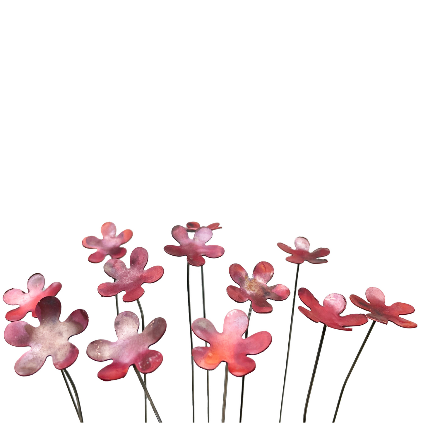 Small Natural Copper Flowers- Set of 6