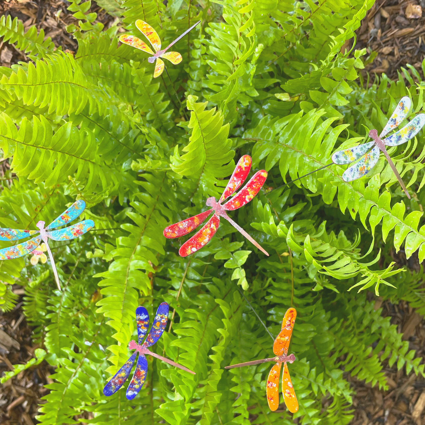 Medium Enamel Copper Dragonfly