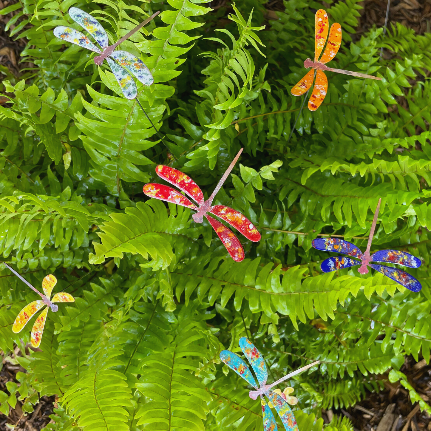 Medium Enamel Copper Dragonfly