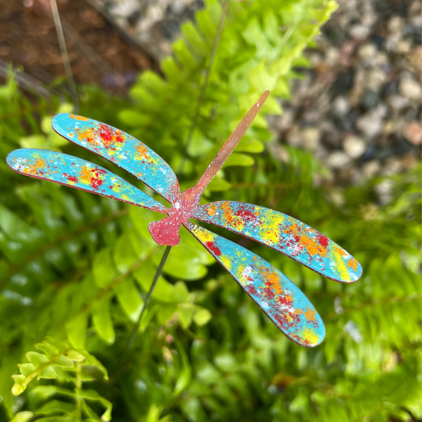 Medium Enamel Copper Dragonfly