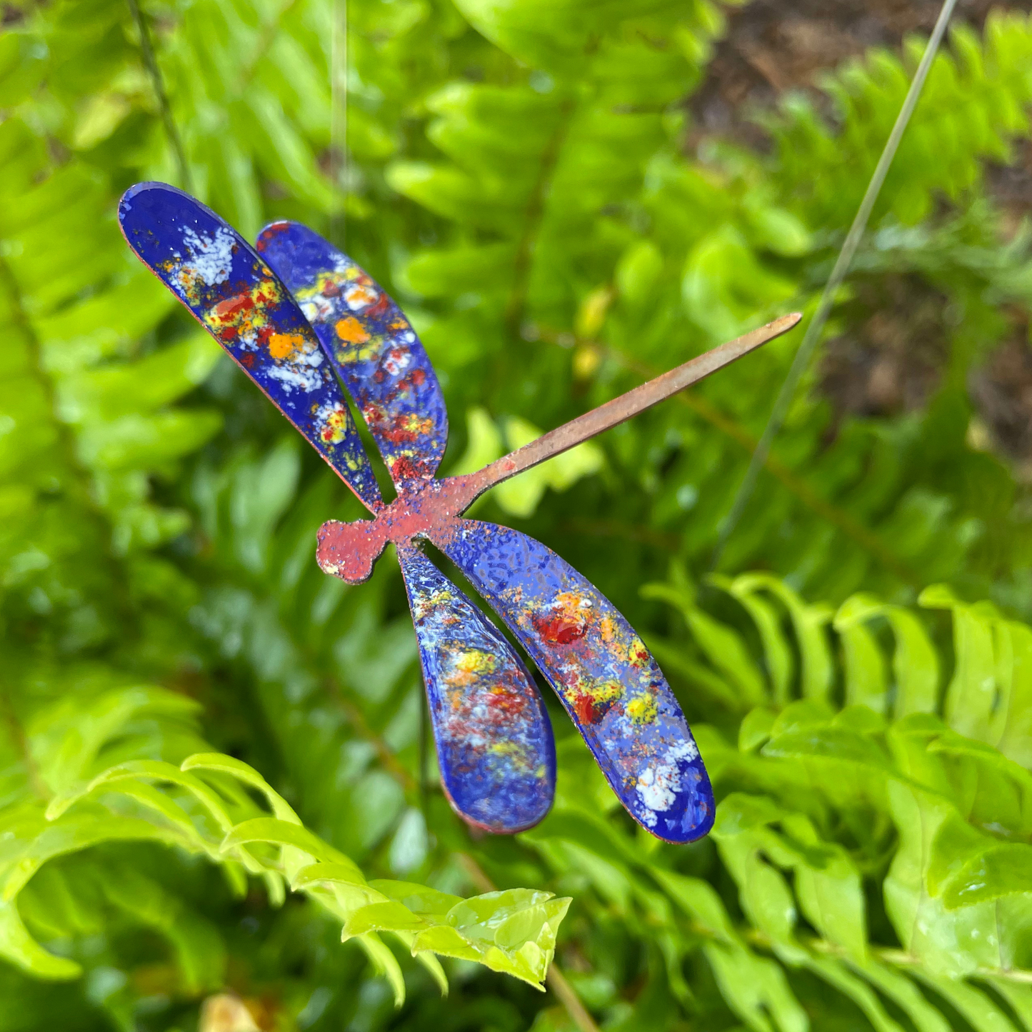 Medium Enamel Copper Dragonfly