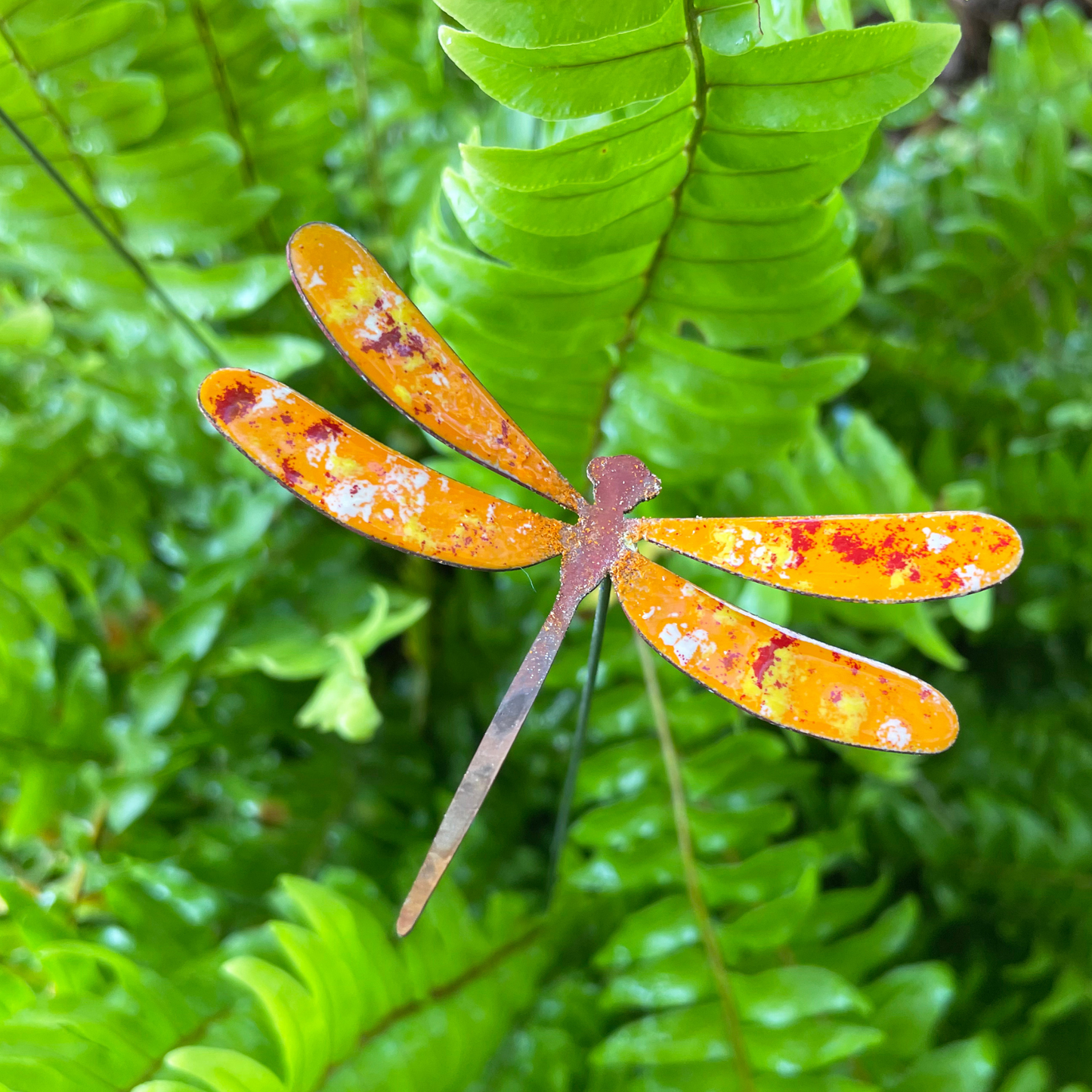 Medium Enamel Copper Dragonfly