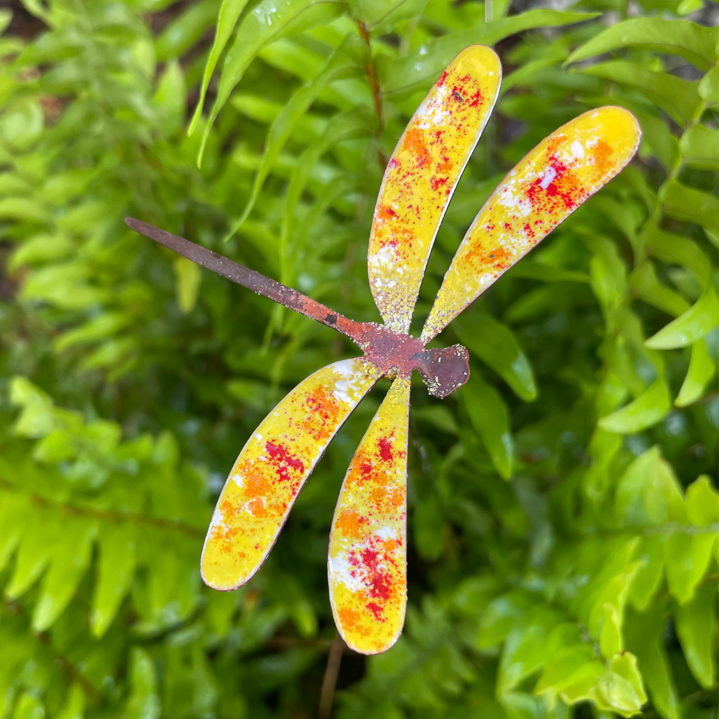 Medium Enamel Copper Dragonfly