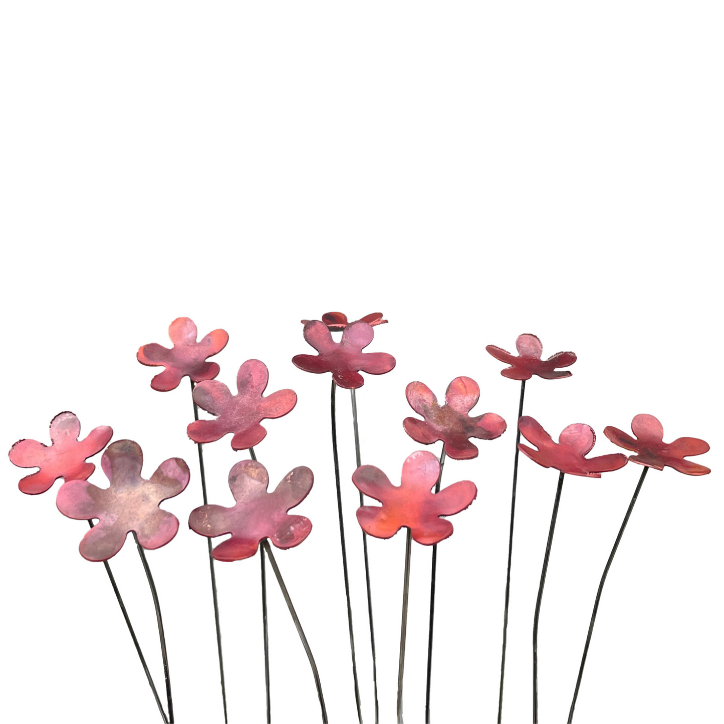 Small Natural Copper Flowers- Set of 6