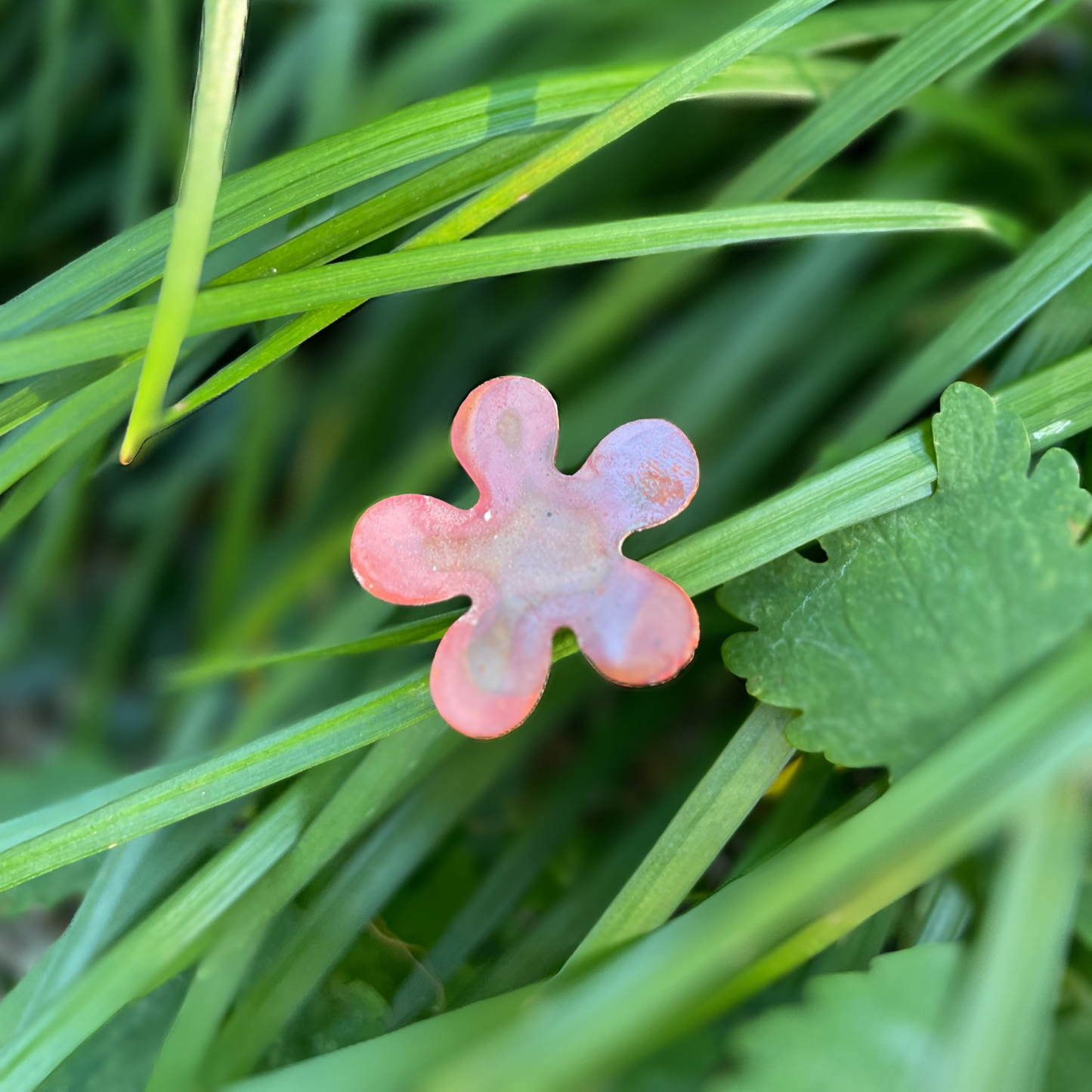 Small Natural Copper Flowers- Set of 6
